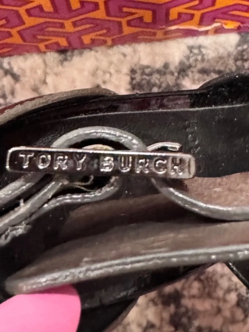 Tory Burch 'Teagen' Patent Metal Gladiator Sandals